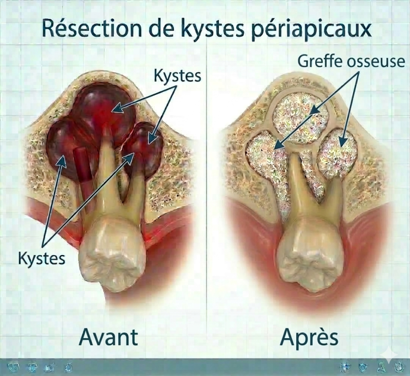 Chirurgie de kyste dentaire, Dr Pignard, Auriol, Bouches du Rhône